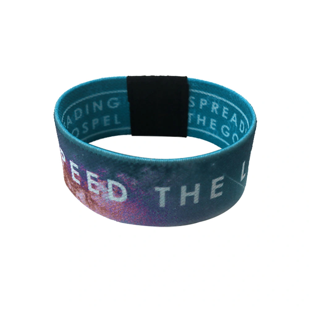 Bracelet textile RFID 125 kHz imprimé sur mesure bracelet souple RFID