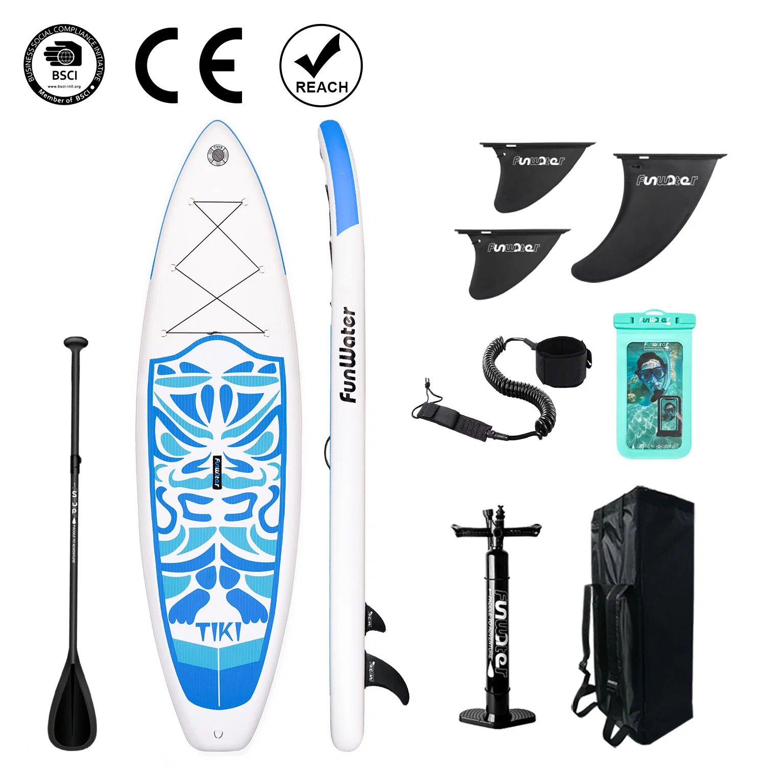 Nuevo diseño inflable de madera de Stand Up Paddle Board placas Sup