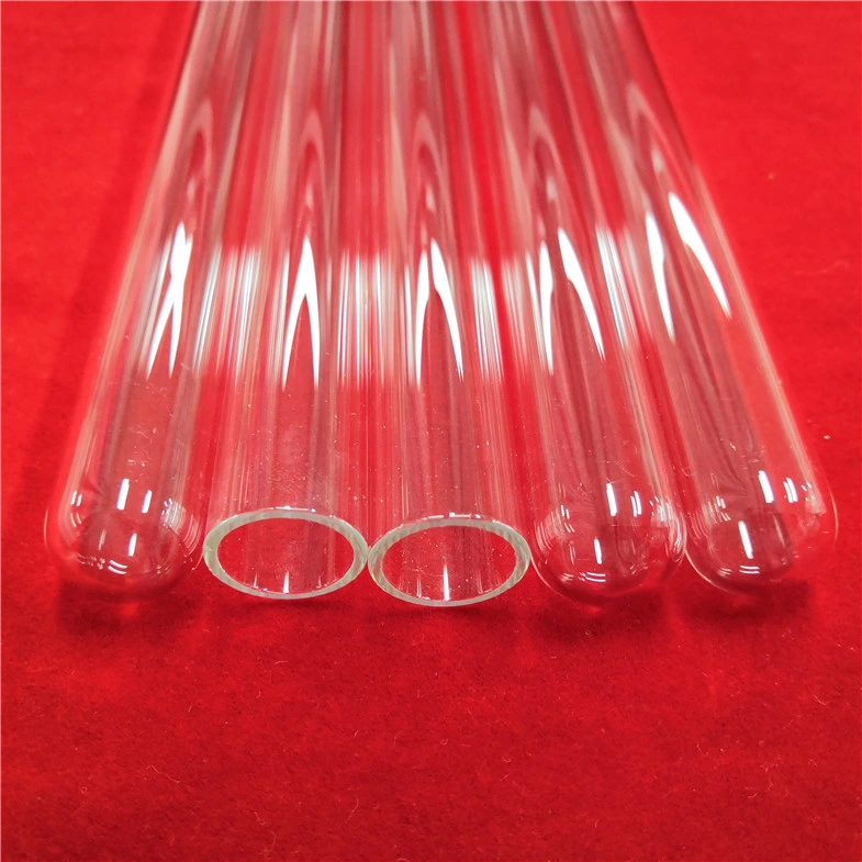 High Purity Customize Clear One End Closed Fused Silica Quartz Glass Tube for UV Lamp