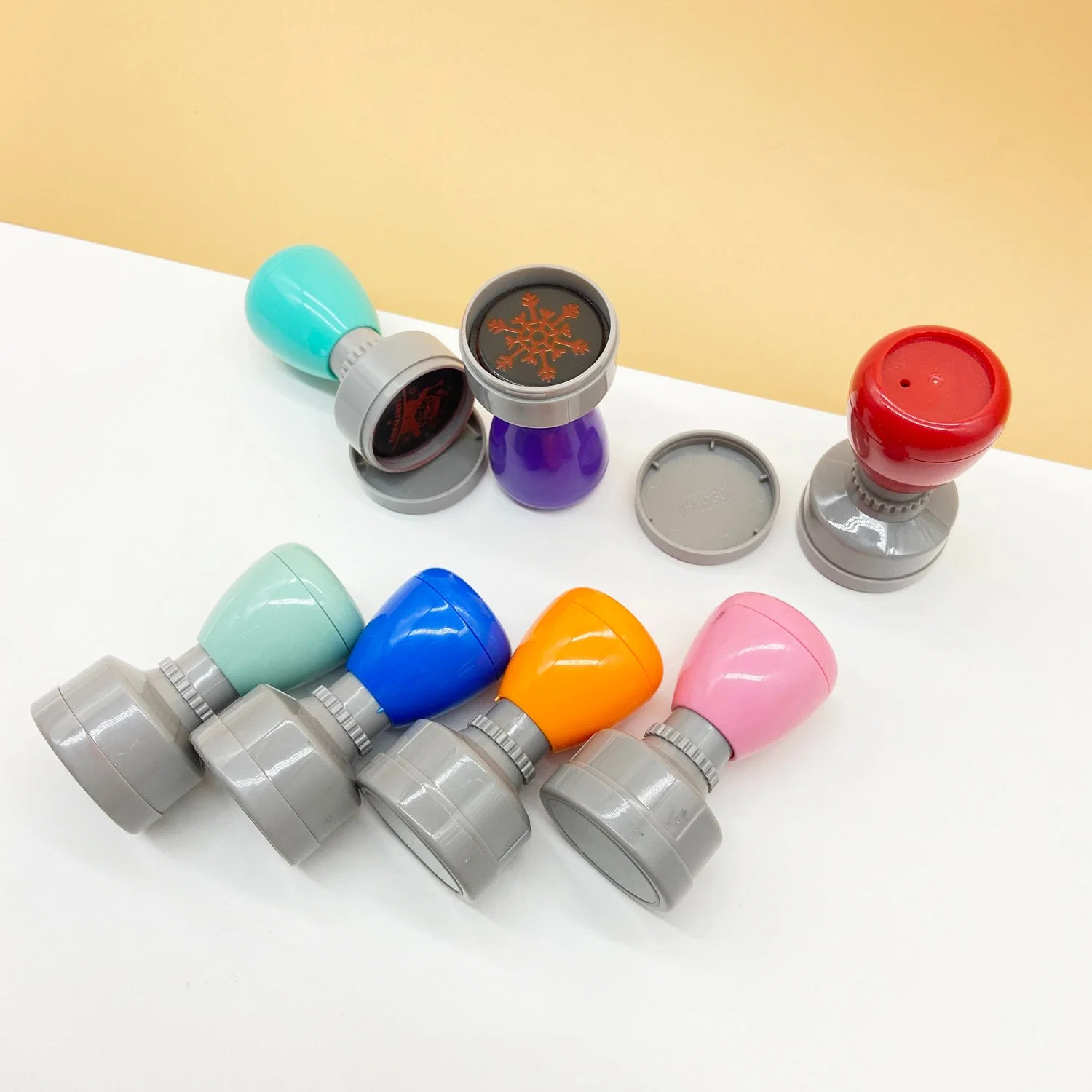 Colorful Durable High quality/High cost performance Small Flash Rubber Stamp Round Stamp