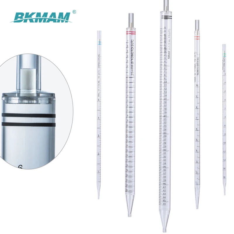 Laboratory Consumables Sterile Transfer Pipette 1ml 2ml 5ml 10ml 25ml 50ml Serological Pipette