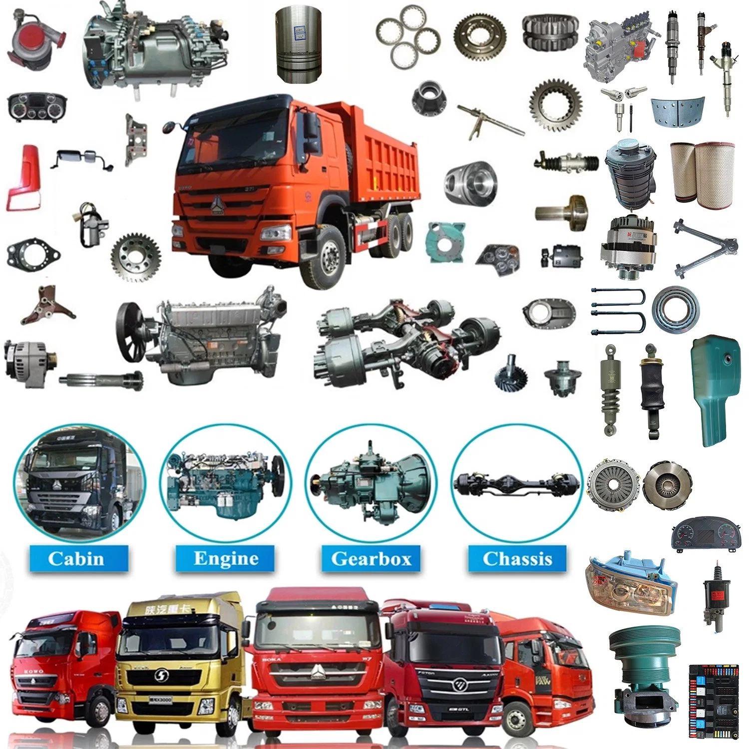 SINOTRUK HOWO LKW Teile Motor SHACMAN Dongfeng FAW Ersatzteile Weichai Marine Engine Truck Ersatzteile Lkw-Teil