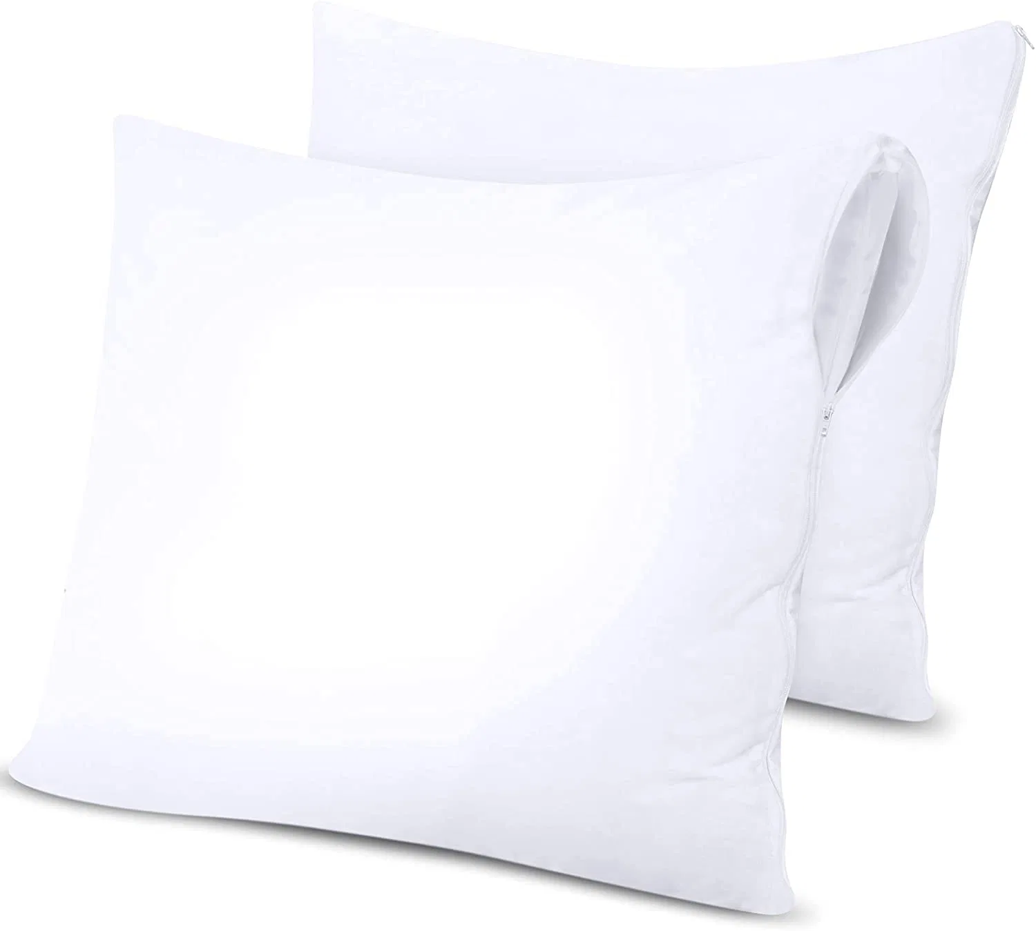 Bedding Waterproof Cushion Cover 80 X 80 Cm Pack of 2 - Pillow Protectors with Zip, Anti-Mite and Anti-Bed Bug Pillow Protector