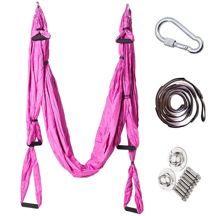 New OEM Private Label Manufacturing Aerial Yoga Swing with Ceiling Mounting Kit Daisy Chain