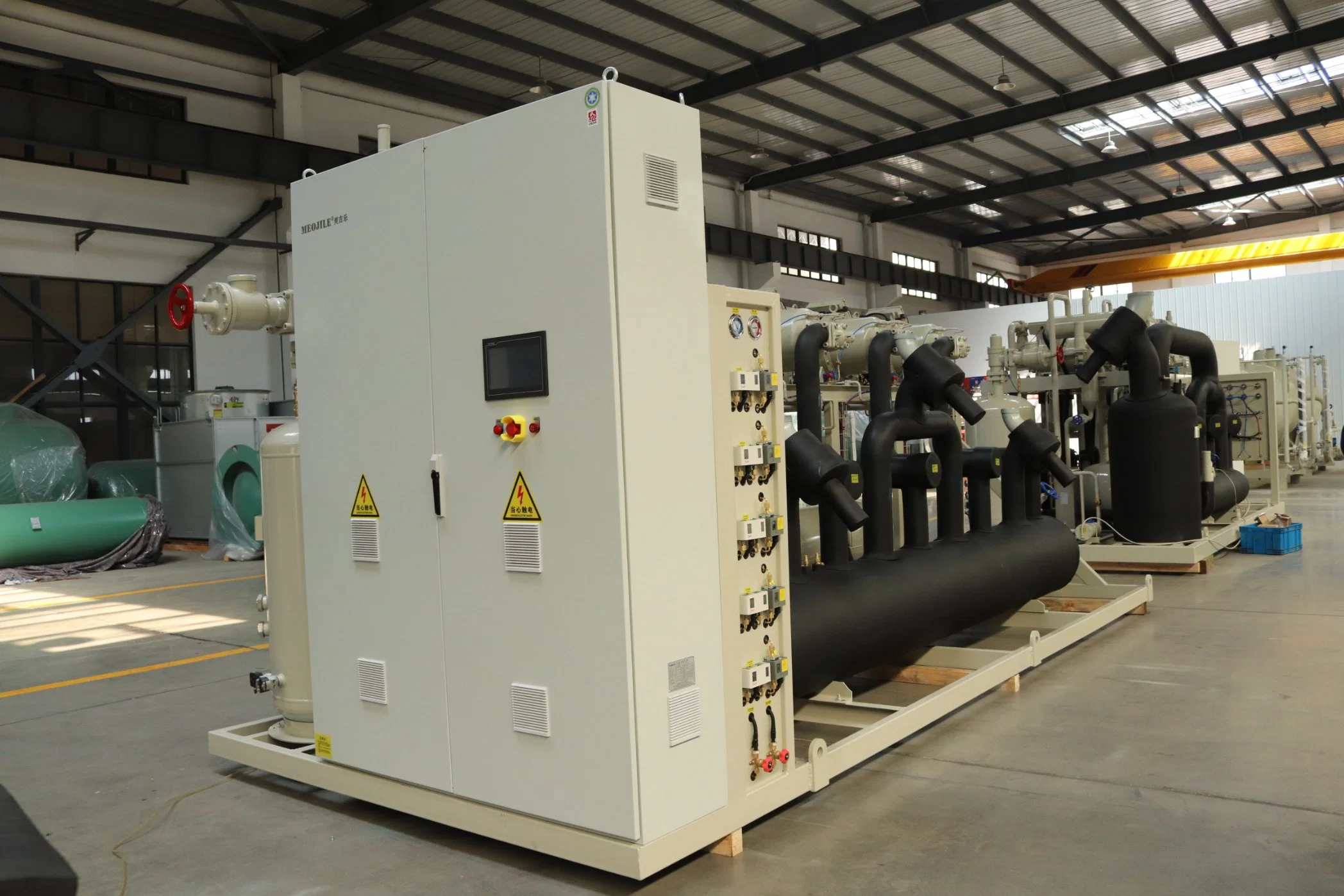 220HP New Condensing Unit for Frozen Meat Workshop with Screw Compressors