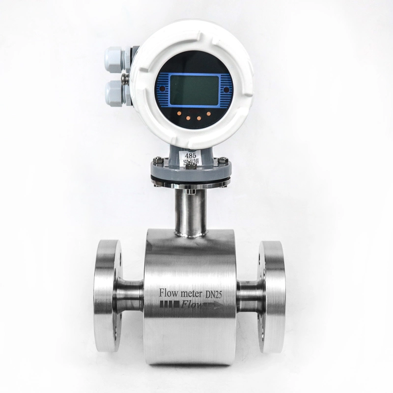 Acid Resistance PTFE Liner Ss 316L Electromagnetic Flow Meter for Sulfuric Acid