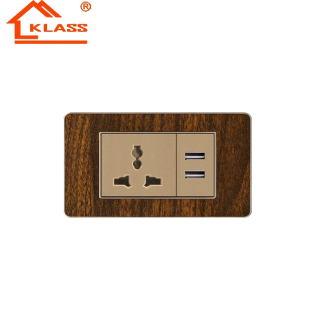 Klass Aussie Acrylic Woodgrain Wall Switch - High-Quality Wall Switch for Australia