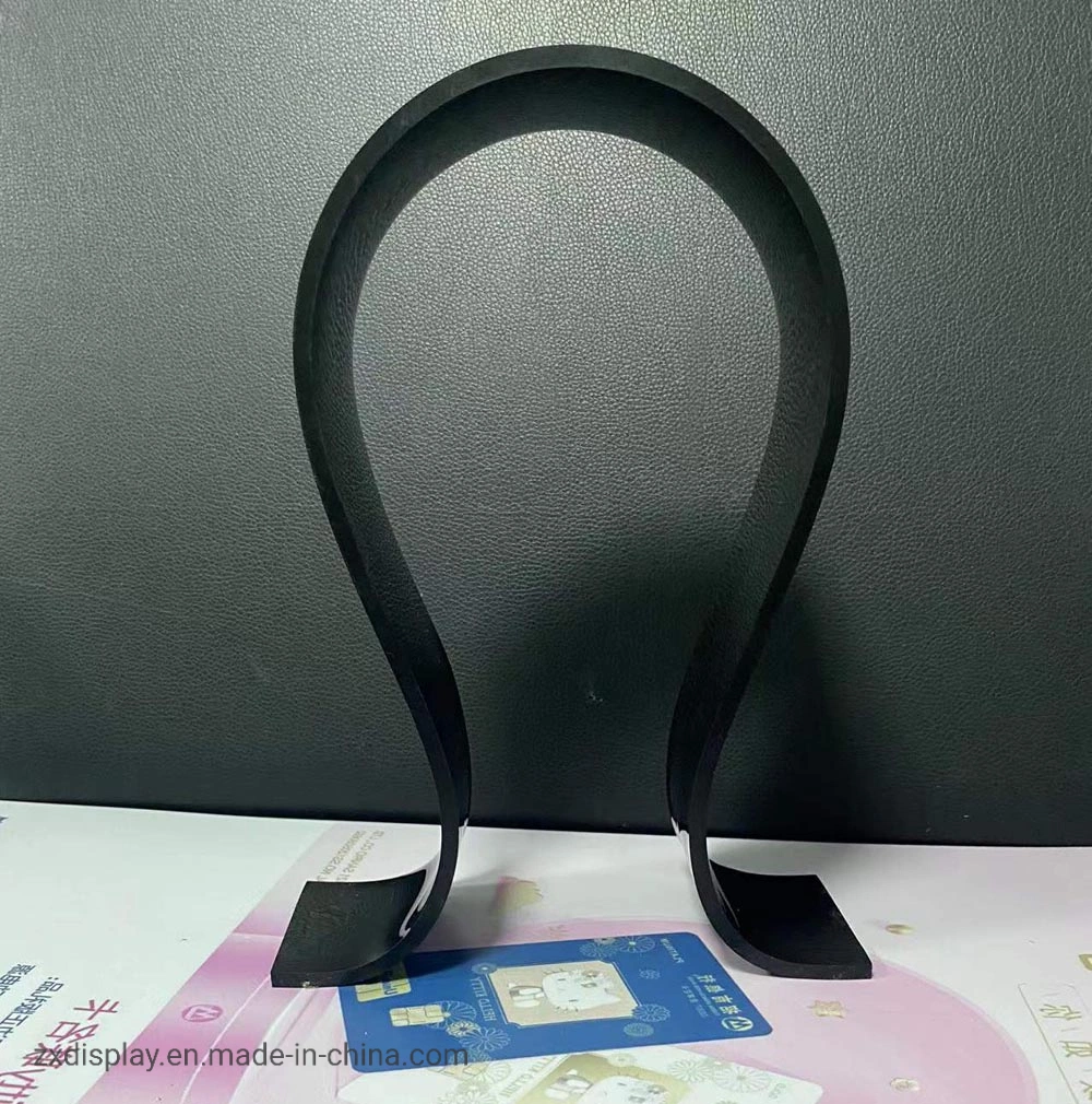 Suporte de auscultadores estável para tampo de mesa auricular acrílico com fios suporte para Loja de computadores