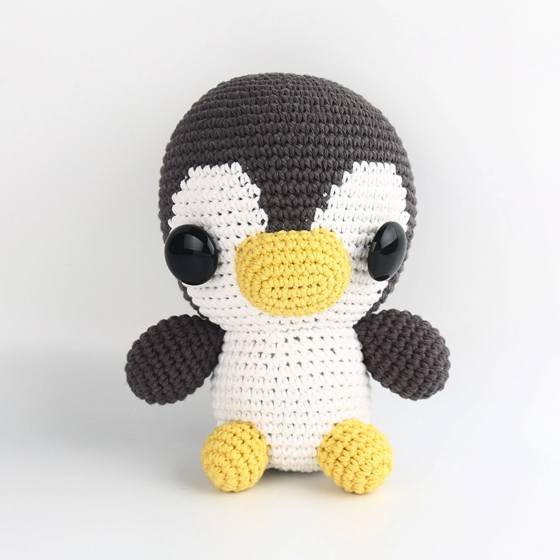 Criatividade Animais Pinguim bonito Baby artesanal Baby Crochet Knitting Toys Decorações
