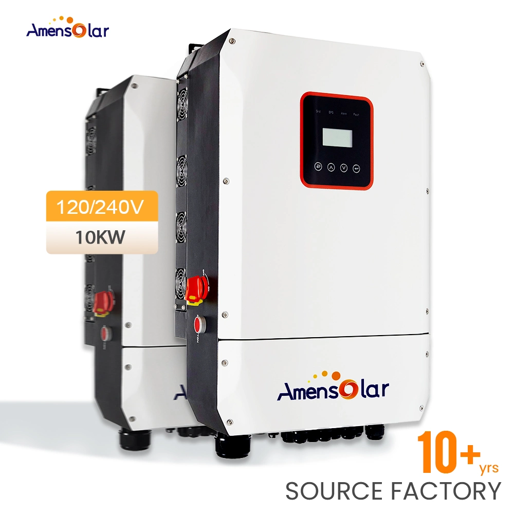 Amensolar N3H-X10.0-EE.UU División 10KW inversor de fase 110V 120V AC a DC Sistema de Energía Solar