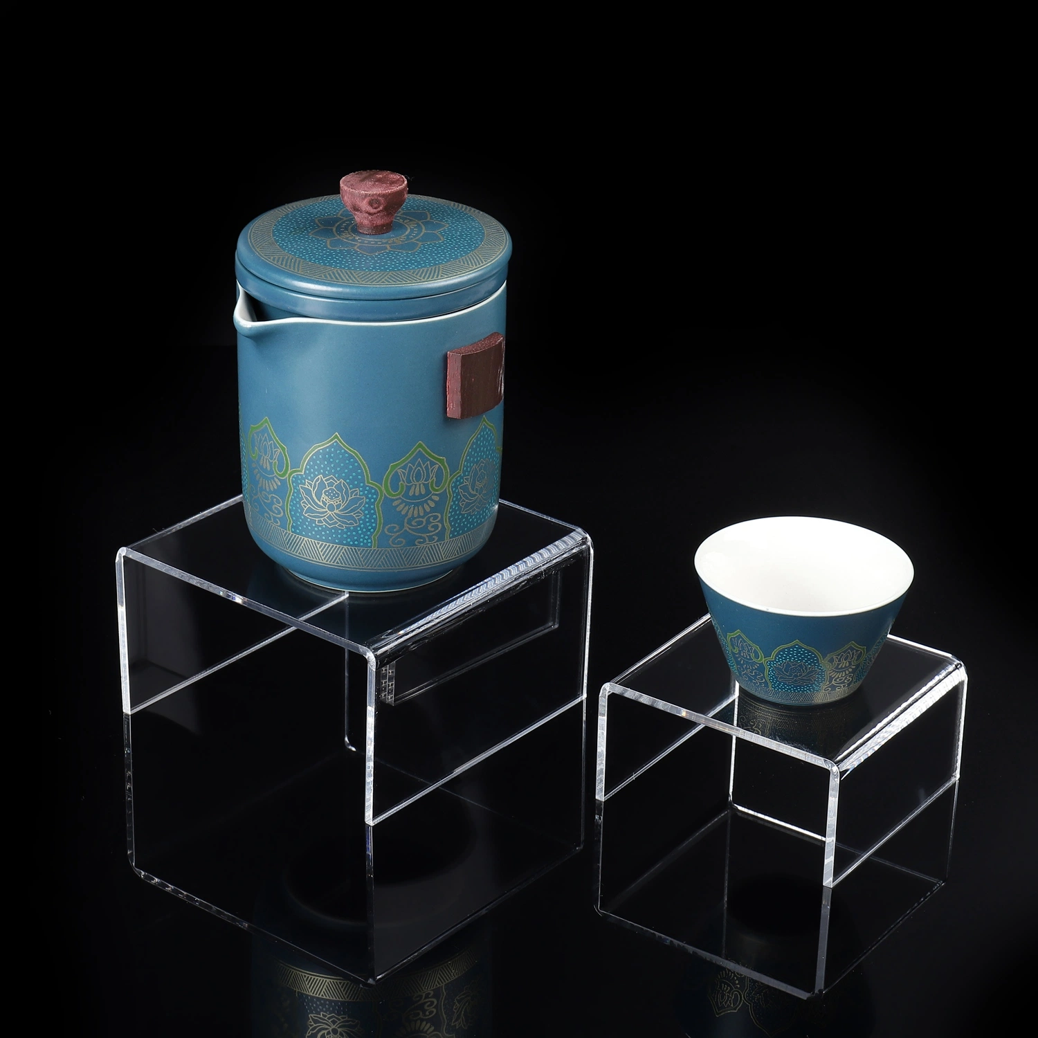 Custom Clear Countertop Box Acrylic Display Box for Show Tea Set