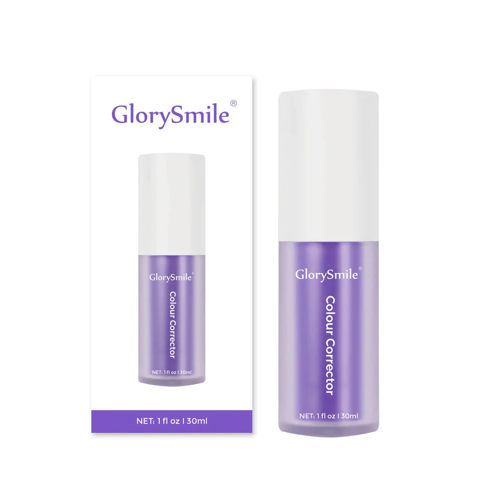 Grossiste Accueil Violet 30ml V34 Correcteur de Couleur Dentifrice Blanchissant Étiquette Privée