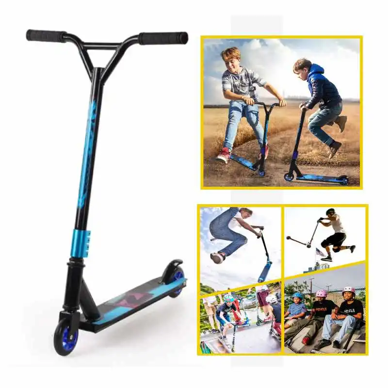 Hot Selling Free Sample PRO Aluminum 2 Wheel Professional Foot Surfing Sport Stunt Scooter Freestyle 360 Complete Trick Scooters for Kids and Adult