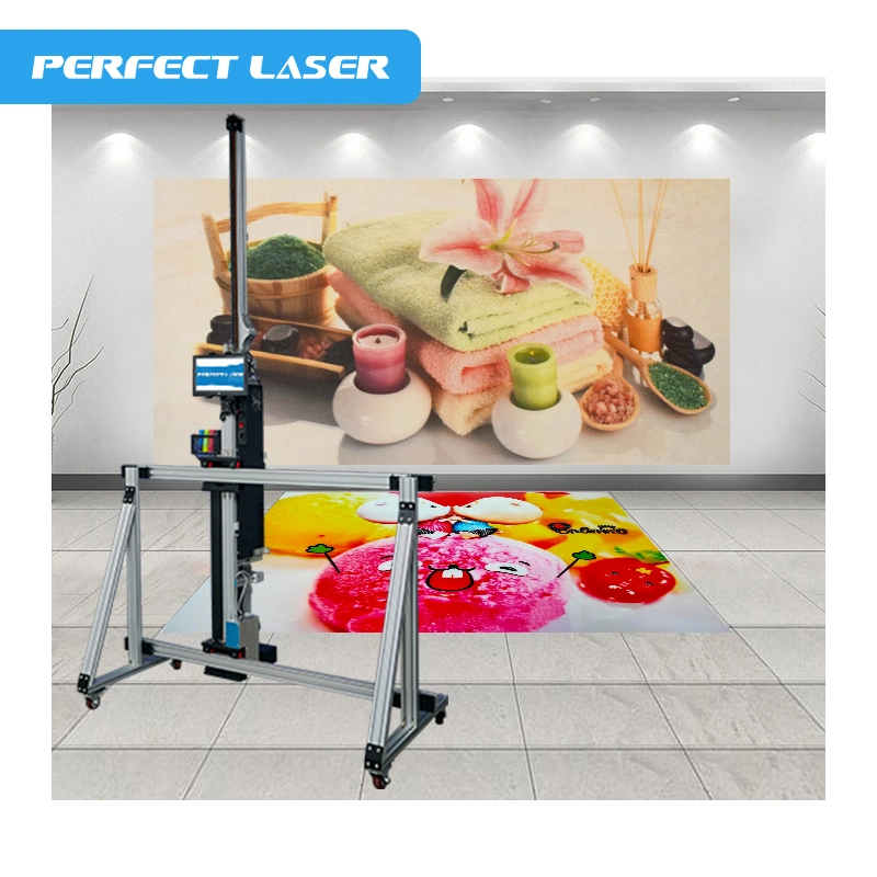 3D UV Ink Vertical Ground Floor Wall Inkjet Printer Printing Painting Machine Decoration on Wood Paper Glass Metal Packing