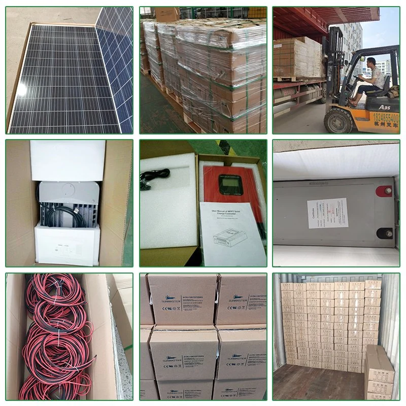 Customized 3kw Hybrid 18V House Ongrid Complete Lithium Generator 10kw Power Solar Panel System