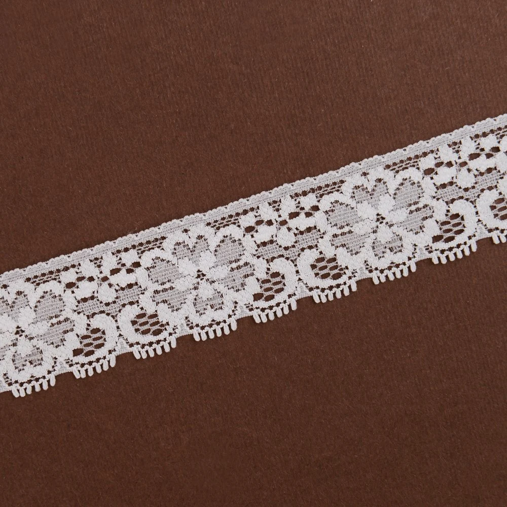 Stretch Nylon Lace Trim Ribbon