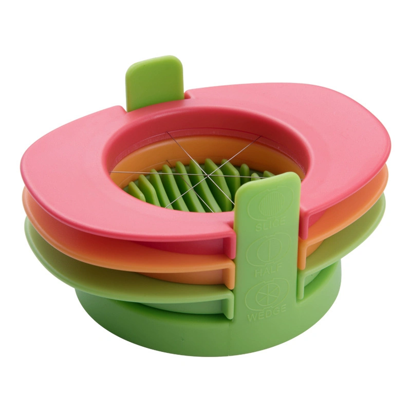 Acero inoxidable 3-en-1 cable Cortador de huevos, la mitad de la Cuña laminar Multi-Cut Soft Cortadora de frutas verduras Cocina Cortador Wbb Herramienta13858