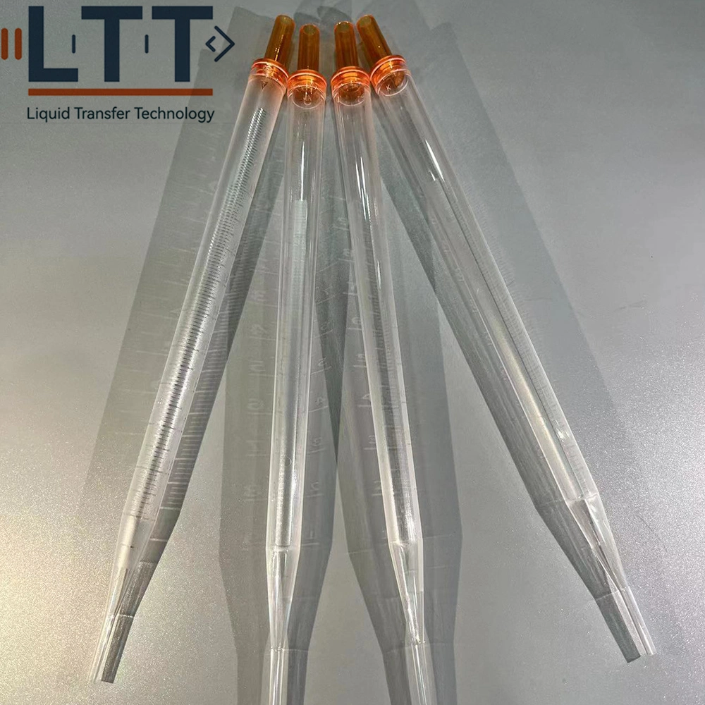 Laboratory 10ml New Mould No Mark Polystyrene Transparent Plastic Serological Pipettes