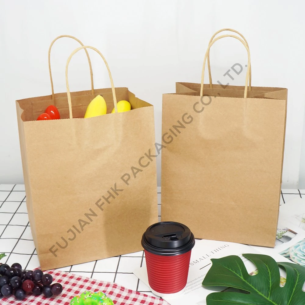 Shopping Sacs en papier cadeau Sacs en papier kraft personnalisée en usine