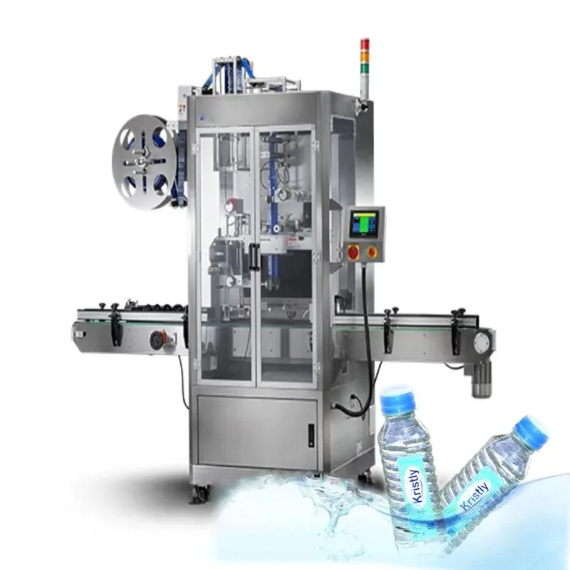 Glass Bottle Heat Tunnel Shrink Sleeve Labeling Machine Automatic Plastic Wrapping