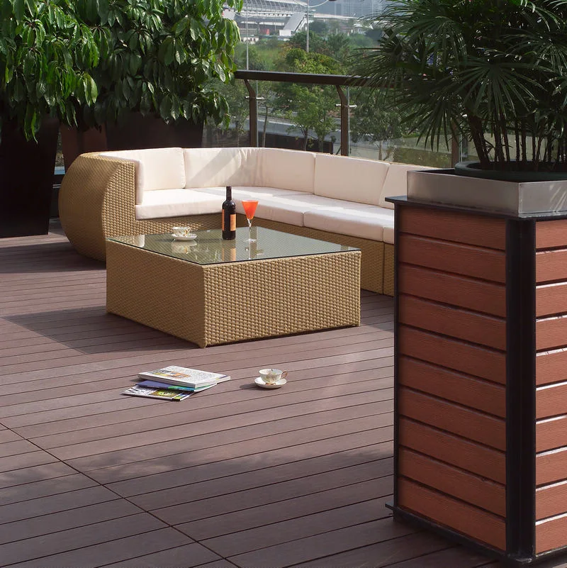 3D Wood Grain WPC Woodn Plastic Composite Decking Building Materials Garden