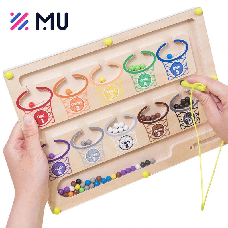 Wholesale Magnetic Color Number Counting Games Educational Wooden Toy for Kids
