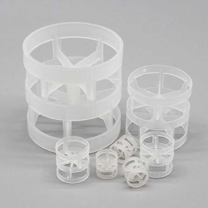 Plastic Random Tower Packing Material PP Pall Rings