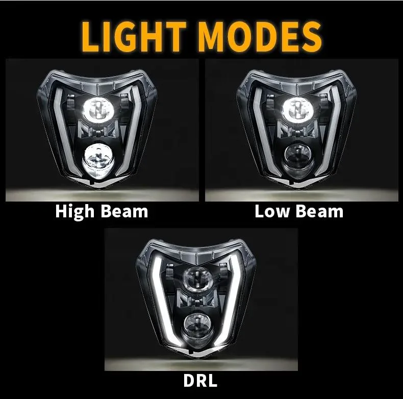 Motorcycle Lled Headlights Dirt Bike Motorcycle Enduro for Exc Excf Sx Sxf Xc Xcw Xcfw Headlamp Headlight Supermoto Accessories