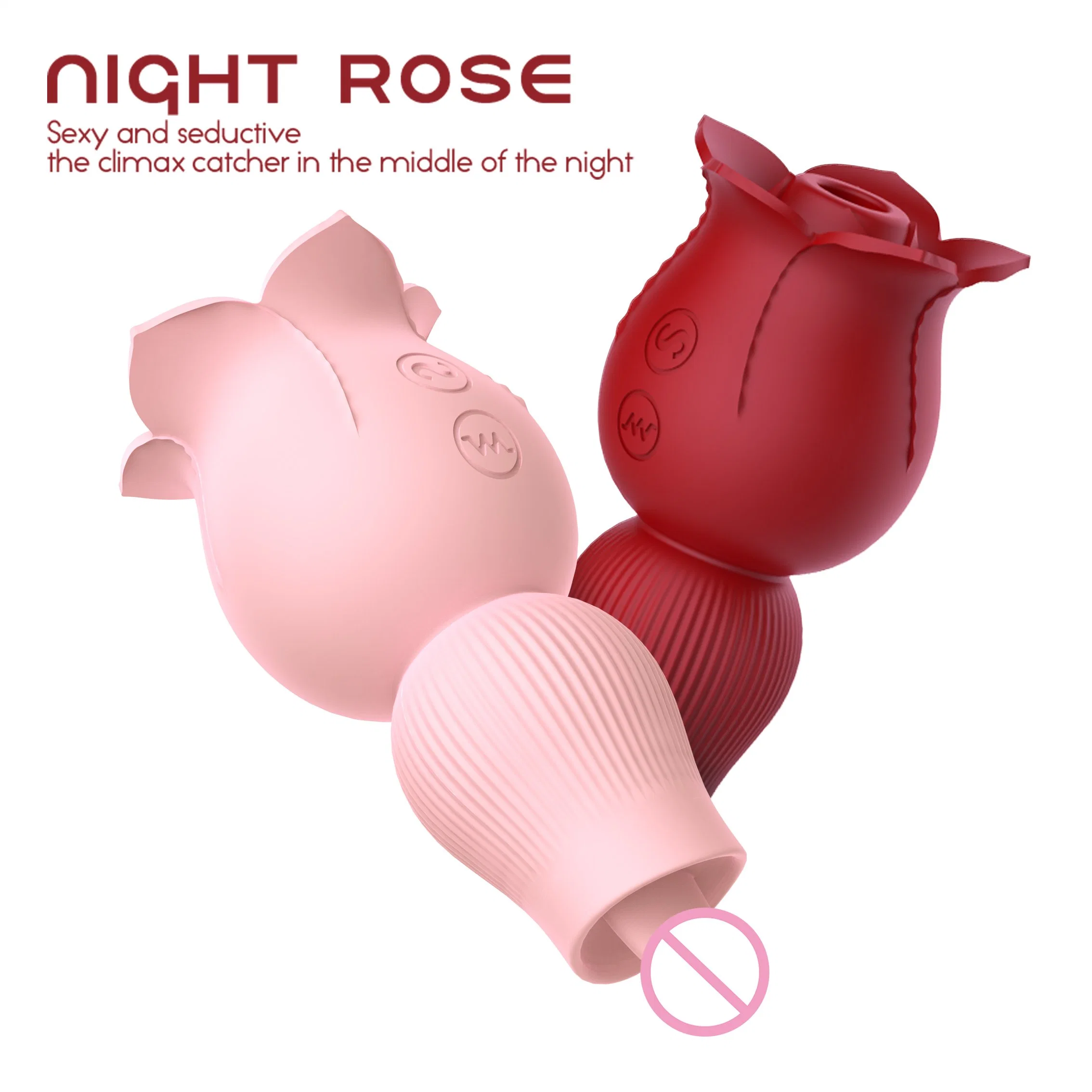 Wholesale/Supplier Sex Shop Adult Product Tongue Sex Vibrator Rose Shape Vibrating Masturbator Female