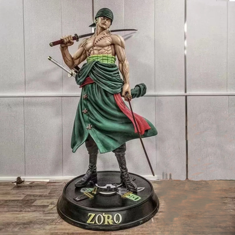 New Design One Piece Character Life Size Zoro Statue Fiberglass Zoro Sculpture