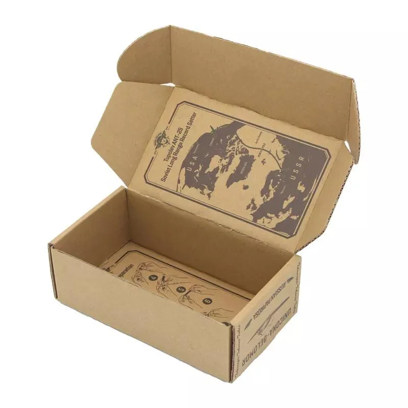 Custom Logo Printed Corrugated Board Biodegradable Packaging Shoe Box Cigar Cigarette Packaging Gift Box