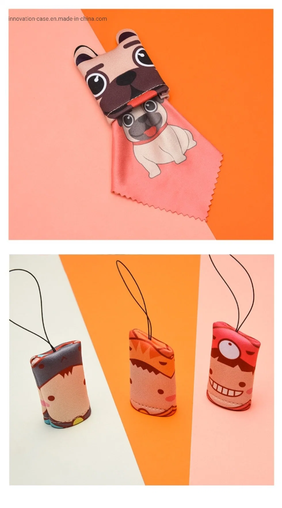 Wholesale/Supplier Cute and Creative Hanging Cleaning Cloth; Personalized Microfiber Glasses Lens Cleaner