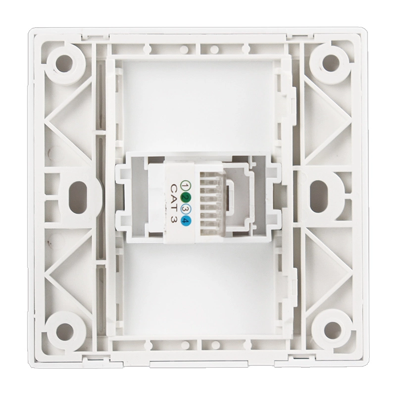 Zócalo para placa frontal de placa de pared RJ11 de un solo puerto 86cat3