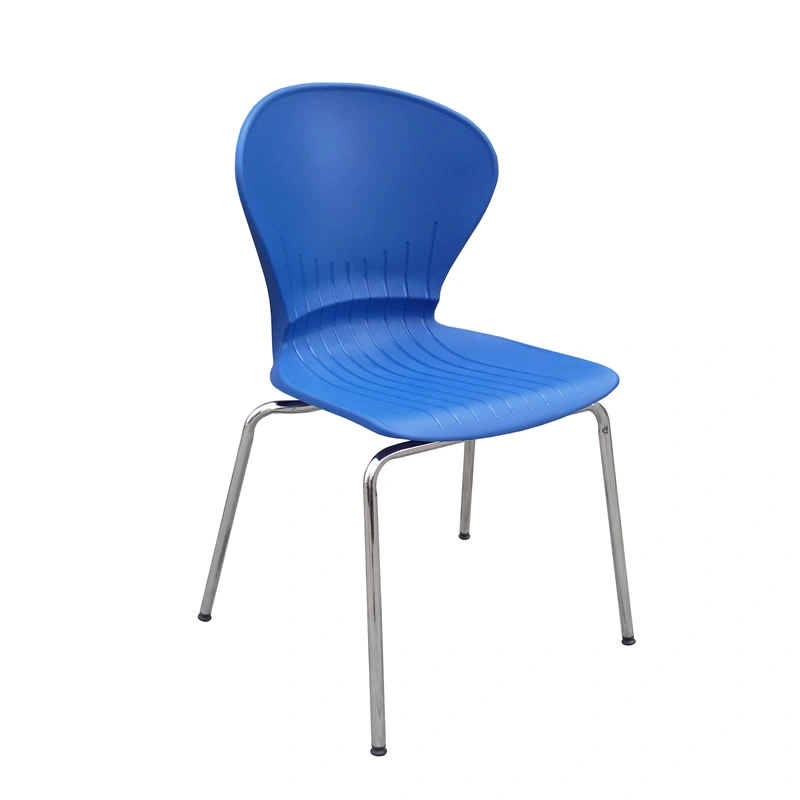 Hot Sale Public Seatings Press School Occasional Blue Metal Stackable Cheap Stacking Visitor Guest Seminar plastic Chair