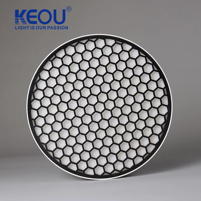 Keou Low Ugr Anti-Glare Aluminum 24W Black LED Light LED Panel Light for Home Lighting