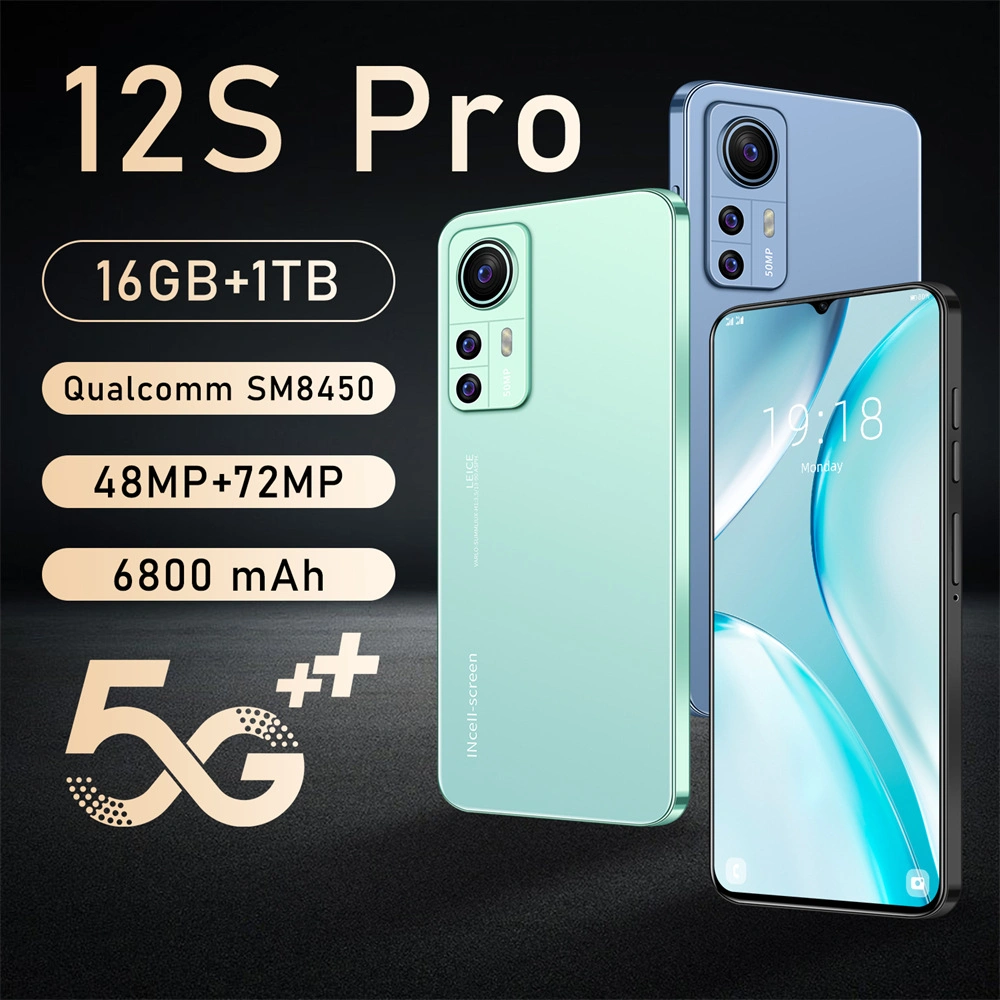 Nuevo 5g PRO 6,8 pulgadas 12s Android smartphone Juego Mobile Teléfono