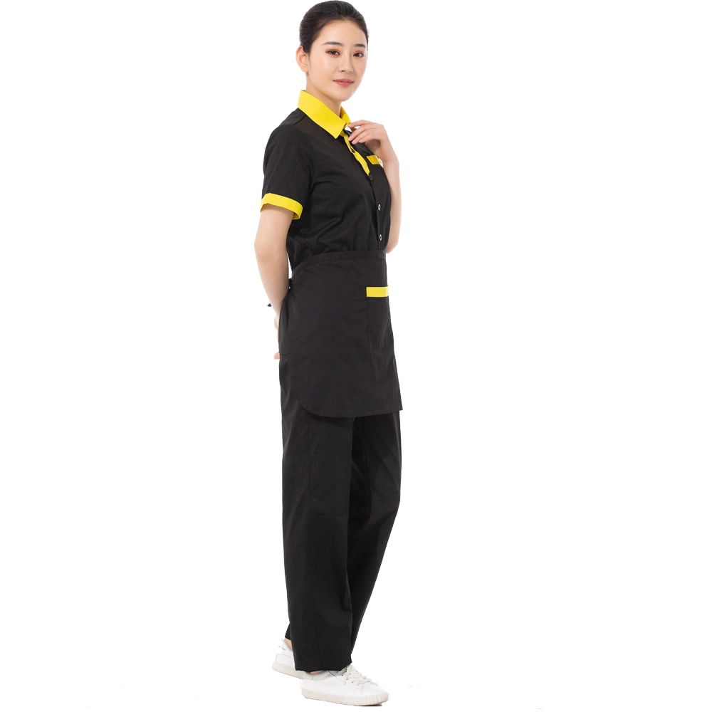 Plus Size Unisex Dinner Hotel Restaurant Service Staff Uniforms Waiter Waitress Uniform