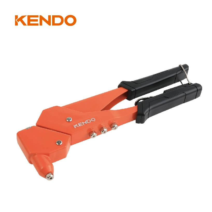 Kendo Aluminium Hand Riveter Back Handle Made From Iron Steel Sheet, Thickness: 2.5mm, with Non-Slip Soft Grip for Comfort Handling