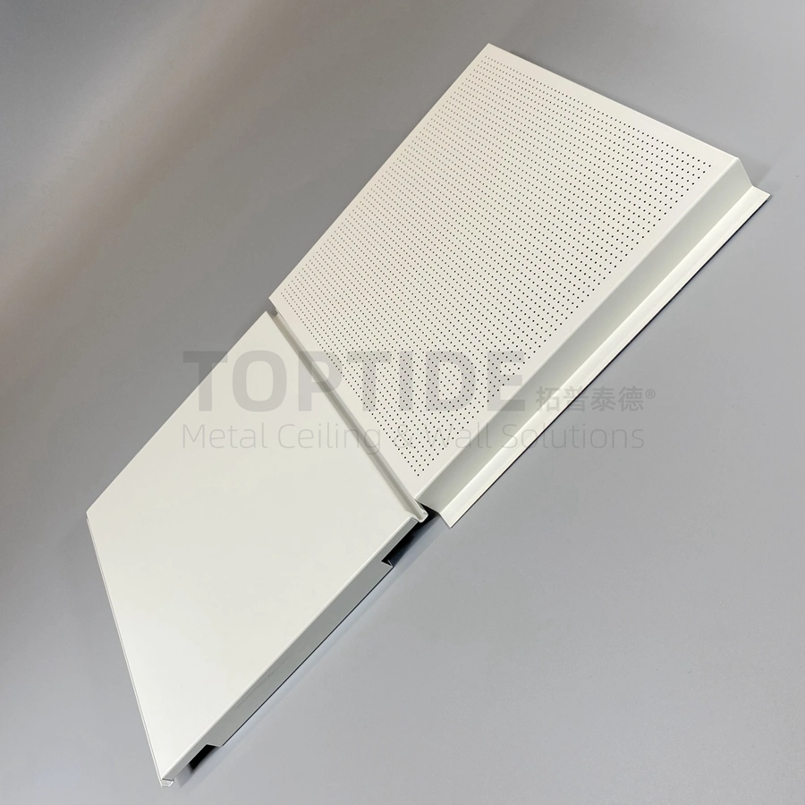 Detachable Aluminium Windproof Suspended Metal Panel Decorative Square Drop Ceiling 600 X 600