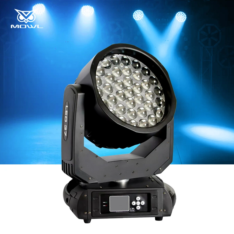 Mowl 37*15 RGBW 4in1 37X15W DMX Zoom Wash LED Moving Head Lighting for Stage