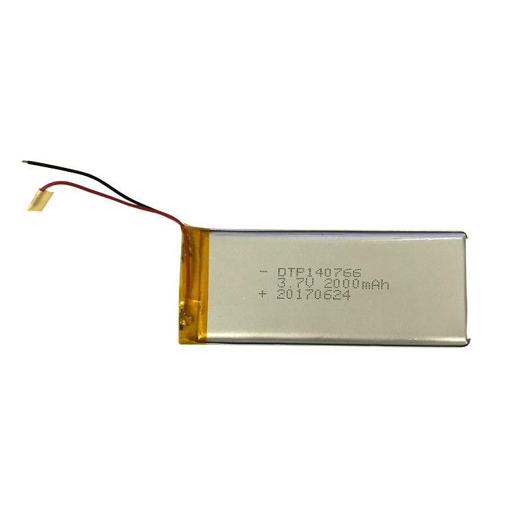 Thin Lipo Akku 140766 3,7V 2000mAh Li-Ion für digitale Geräte