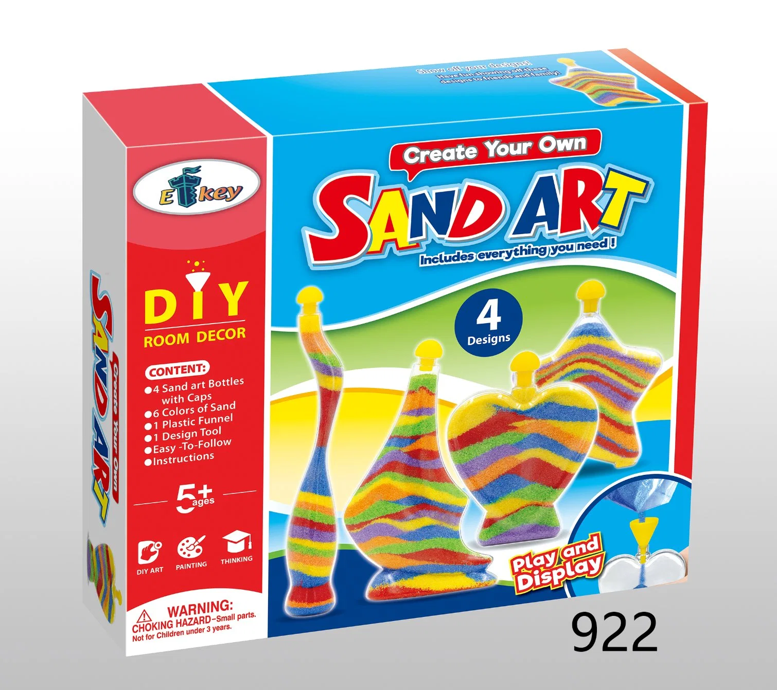 Create Your Own DIY Colorful Sand Art Toy with Accessories Sand for Kids Arts & Crafts