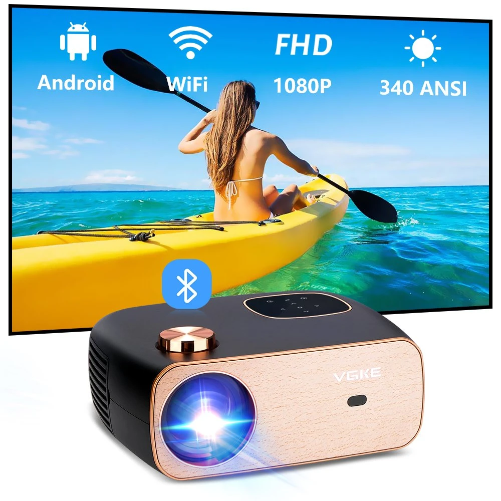 Native Full HD 1080P LCD LED Portable Smart Mobile Projector Support 4K Wireless Connection Movie Professional Video Projector