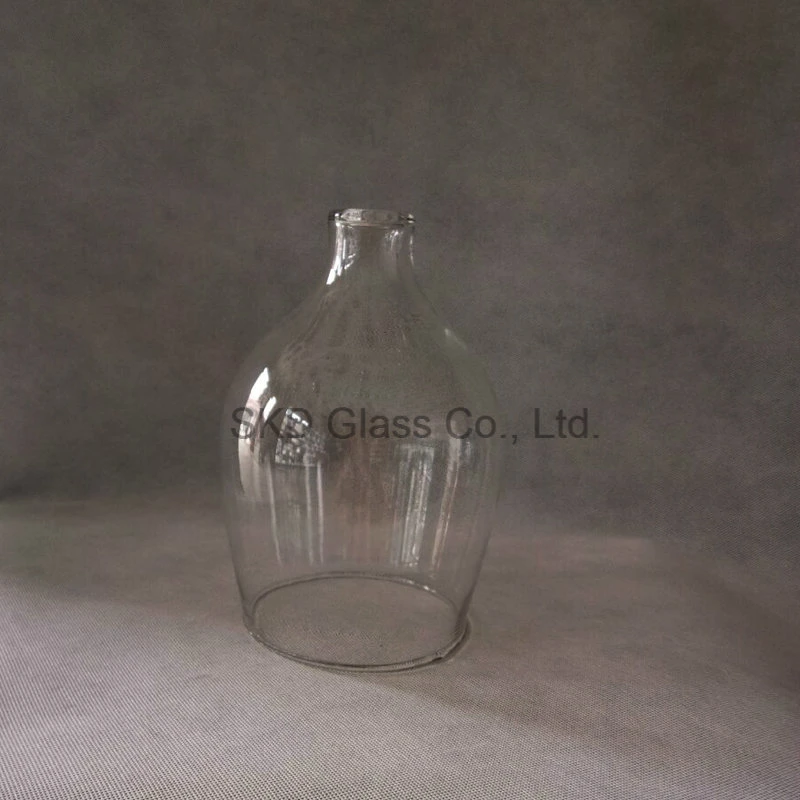 Clear-Transparent elegante lámpara de vidrio soplado de sombra para el colgante
