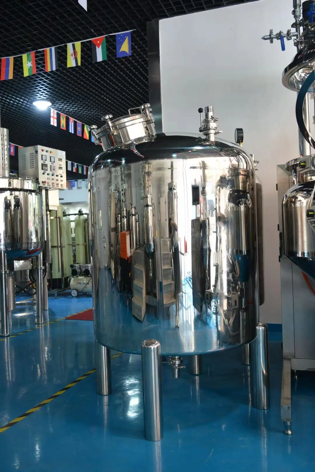 500L Sealing Movable Detergent Container Stainless Steel Machine Chemical Liquid Storage Tank