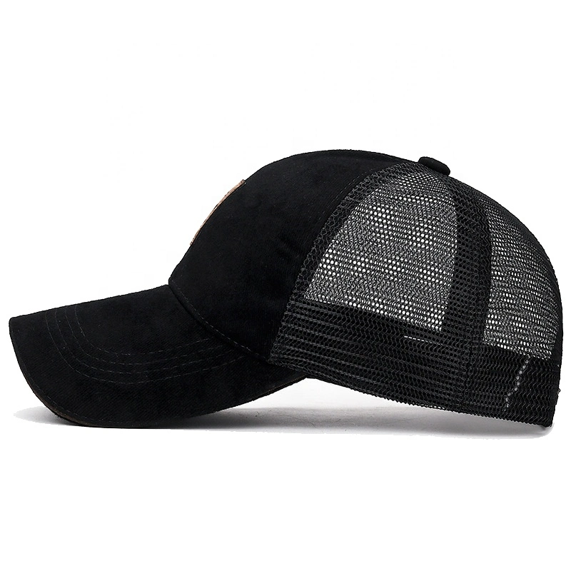 La promotion de la conception personnalisée OEM Votre propre Logo camionneur Casquette de baseball noire