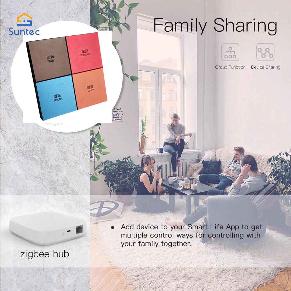 Nouveau Type Tuya Smart WiFi/Zigbee Interrupteur Métallique Intelligent Interrupteur Bouton Poussoir Hôtel Sans Contact Neutre Câblé 1/2/3/4 Gangs