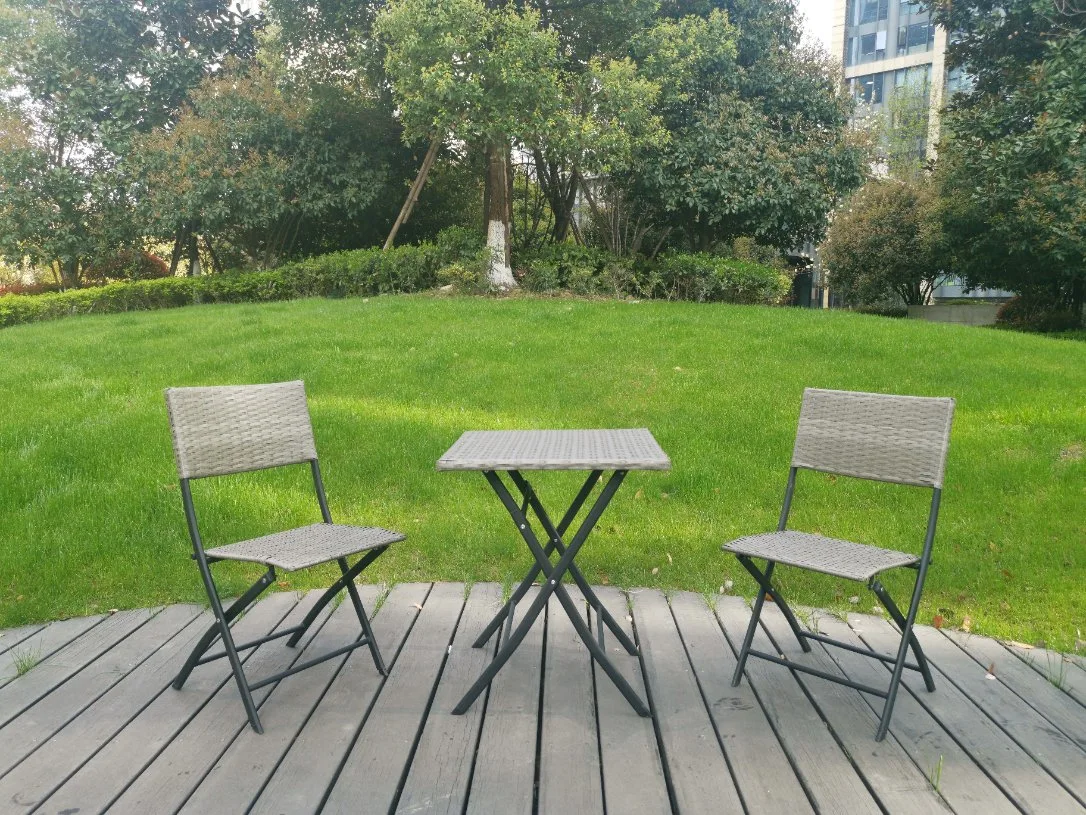 Outdoor Furniture Patio Garden Folding Table and Chair 3 PCS