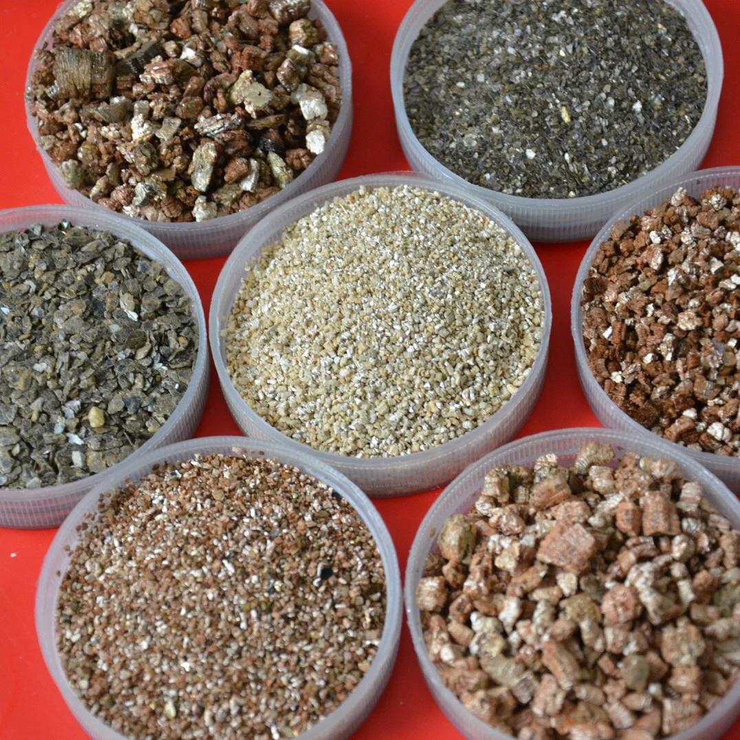 Factory Supply Fertilizer Horticulture Fertilizer Golden and Silvery Expanded Vermiculite 1-3mm, 3-6mm