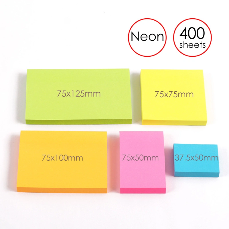 Foska Hot Sale 80GSM Neon Offset Self-Stick Notes